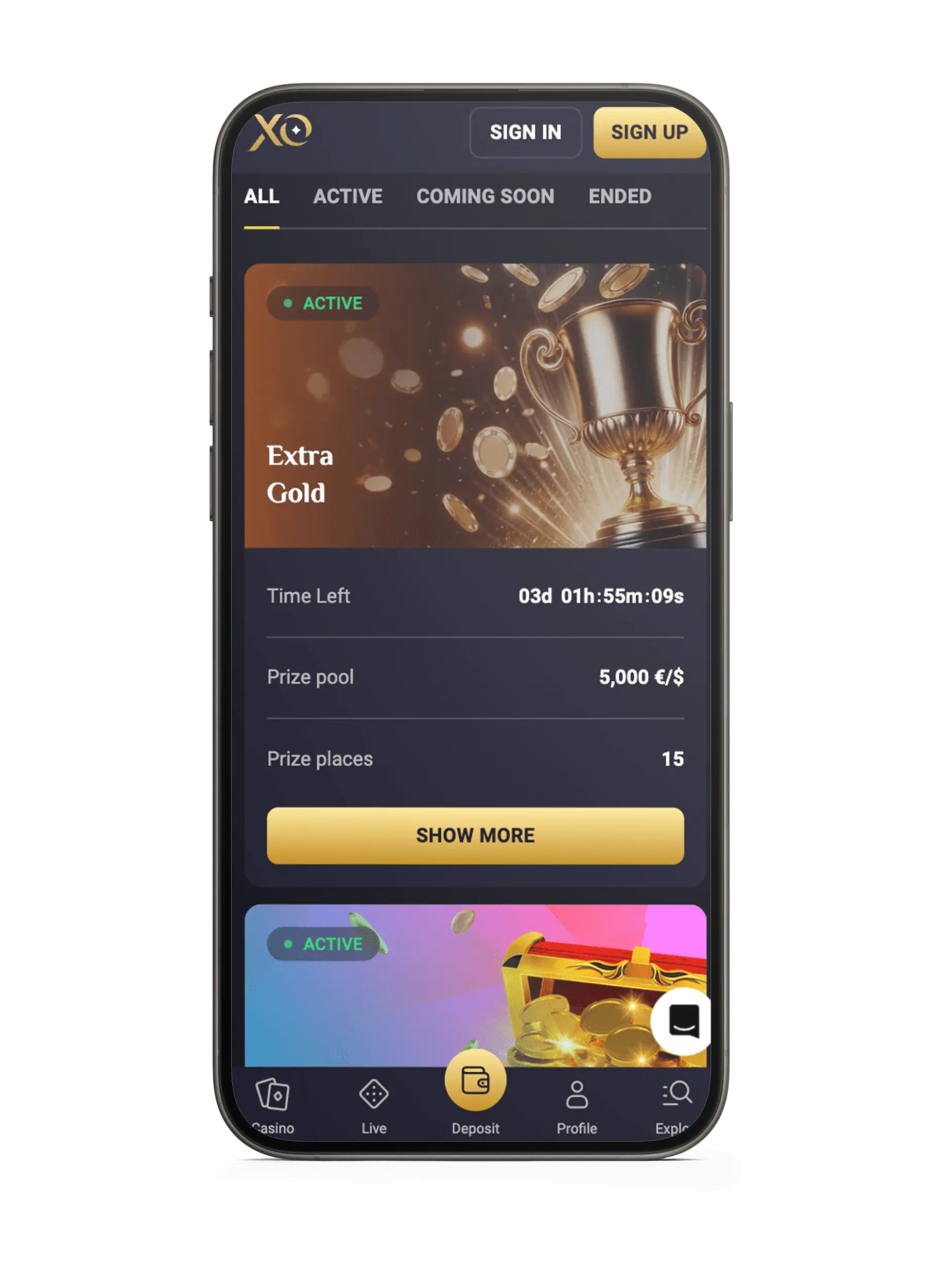 RollXo Mobile Tournaments